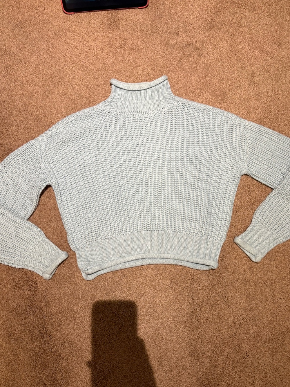 Garage Light blue Cropped Turtleneck Sweater size xs
